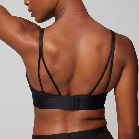 {Soma} Triangle Bralette with Lace in Black - Womens Large - NWT - Picture 3 of 13